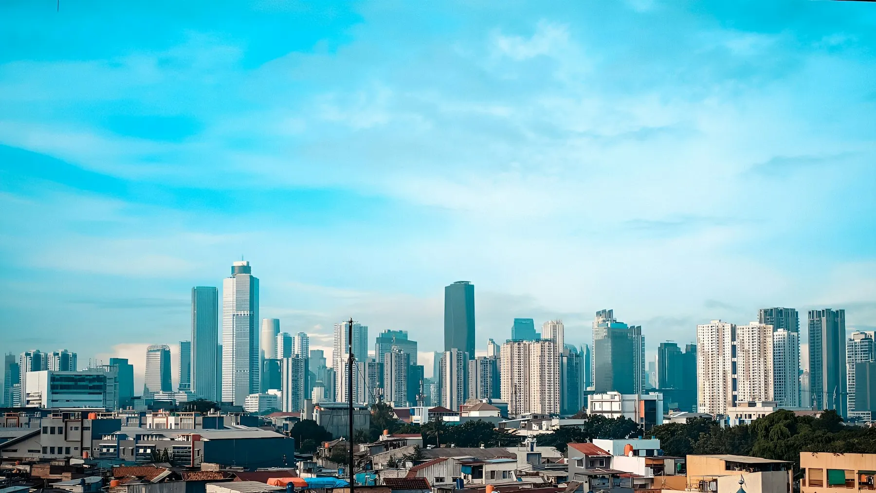 Jakarta central business district skyline